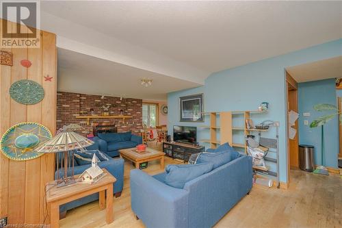 1218 Highway 8, Stoney Creek, ON - Indoor Photo Showing Living Room With Fireplace