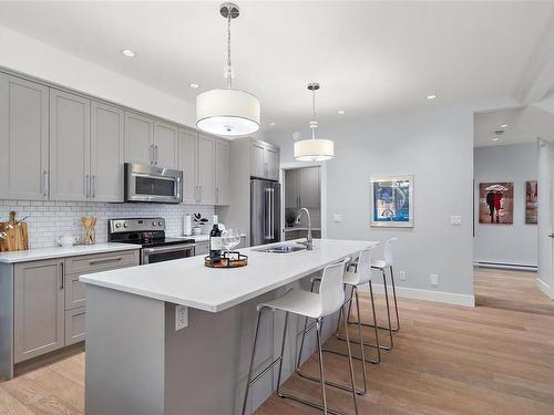 235 Bellamy Link, Langford, BC - Indoor Photo Showing Kitchen With Stainless Steel Kitchen With Upgraded Kitchen