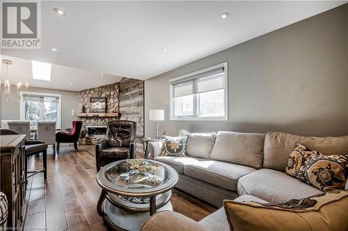 487 Eaglewood Drive, Hamilton, ON - Indoor Photo Showing Living Room With Fireplace