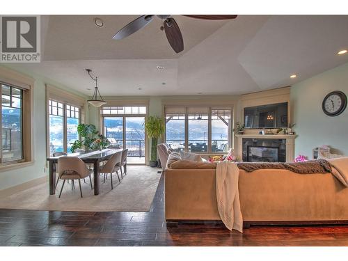 8764 Hofer Drive, Coldstream, BC - Indoor Photo Showing Living Room With Fireplace