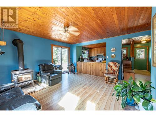 9905 6 Highway, Salmo, BC - Indoor Photo Showing Living Room With Fireplace