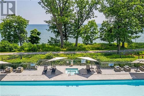 3500 Lakeshore Road W Unit# 808, Oakville, ON - Outdoor With In Ground Pool