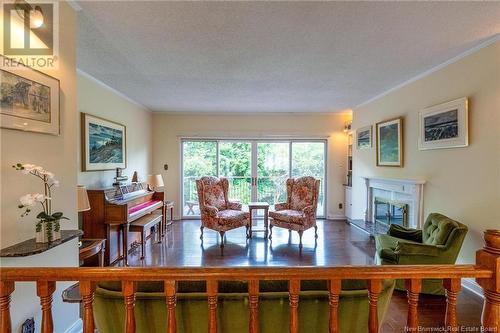 1 Heather Terrace, Fredericton, NB - Indoor Photo Showing Living Room With Fireplace