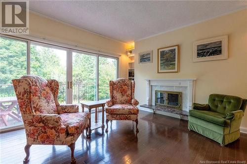 1 Heather Terrace, Fredericton, NB - Indoor Photo Showing Living Room With Fireplace