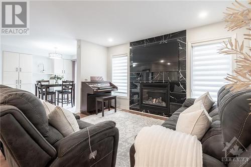 Living Room - 658 Paul Metivier Drive, Ottawa, ON - Indoor Photo Showing Living Room With Fireplace