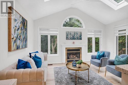 22 Southwell Place, Brampton, ON - Indoor Photo Showing Living Room With Fireplace