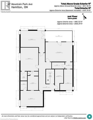 Second Floor Floor Plan - 147 Mountain Park Avenue, Hamilton, ON - Other