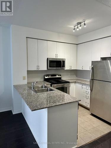 310 - 225 Webb Drive, Mississauga, ON - Indoor Photo Showing Kitchen With Stainless Steel Kitchen With Double Sink