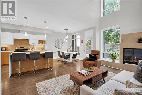 438 Bevan Avenue, Ottawa, ON - Indoor Photo Showing Living Room With Fireplace