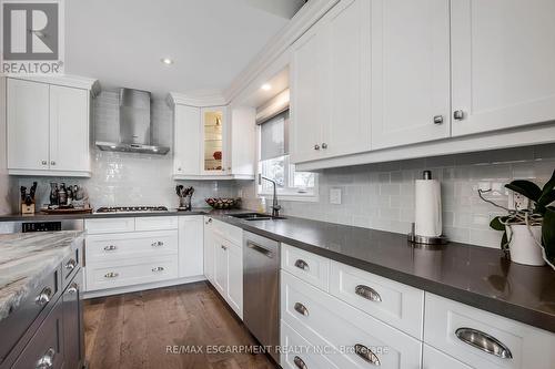 487 Eaglewood Drive, Hamilton, ON - Indoor Photo Showing Kitchen With Double Sink