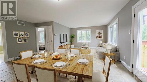 Virtually Staged Main Level In-Law Suite - Kitchen - 103 Lady Slipper Way, Carp, ON - Indoor Photo Showing Dining Room