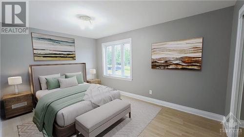 Virtually Staged  Main Level In-Law Suite - Bedroom #1 - 103 Lady Slipper Way, Carp, ON - Indoor Photo Showing Bedroom