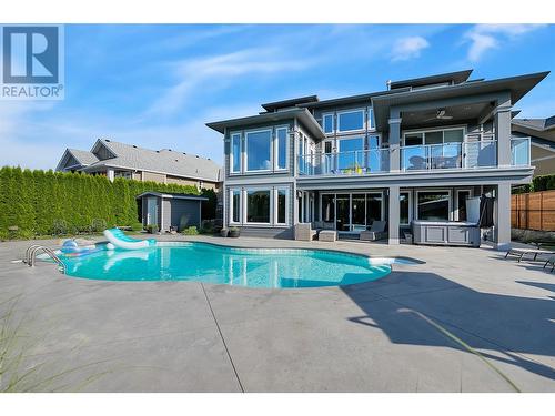 440 Audubon Court, Kelowna, BC - Outdoor With In Ground Pool With Balcony