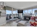 3001 183 Keefer Place, Vancouver, BC  - Indoor Photo Showing Living Room With Fireplace 