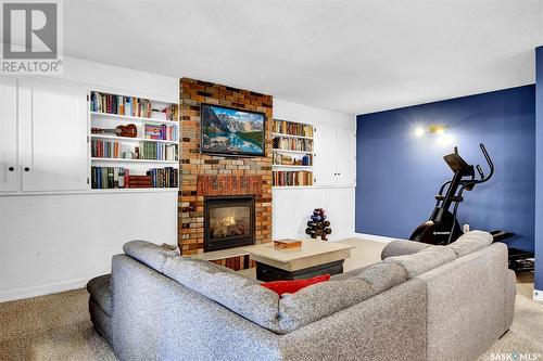 30 Laubach Avenue, Regina, SK - Indoor Photo Showing Living Room With Fireplace