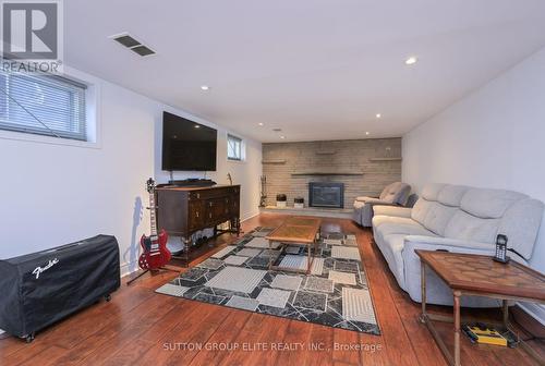 1238 Claredale Road, Mississauga, ON - Indoor Photo Showing Living Room With Fireplace