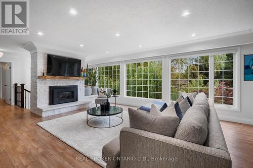 15 Grand Hill Drive, Kitchener, ON - Indoor Photo Showing Living Room With Fireplace