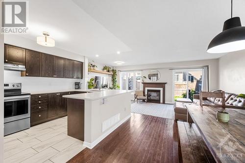 205 Kingswell Street, Ottawa, ON - Indoor Photo Showing Kitchen With Fireplace