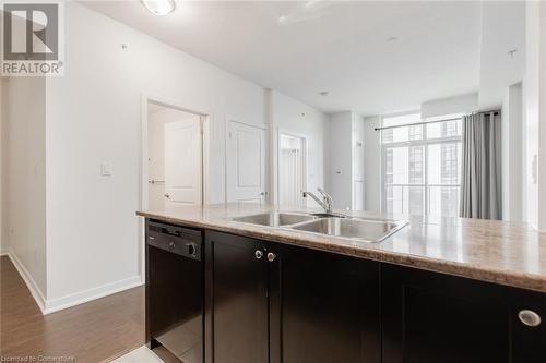 85 Robinson Street Unit# 601, Hamilton, ON - Indoor Photo Showing Kitchen With Double Sink