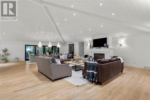 1300 Tanglewood, Lasalle, ON - Indoor Photo Showing Living Room With Fireplace