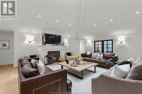 1300 Tanglewood, Lasalle, ON - Indoor Photo Showing Living Room With Fireplace