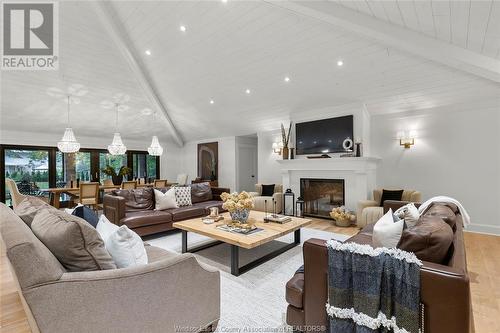 1300 Tanglewood, Lasalle, ON - Indoor Photo Showing Living Room With Fireplace