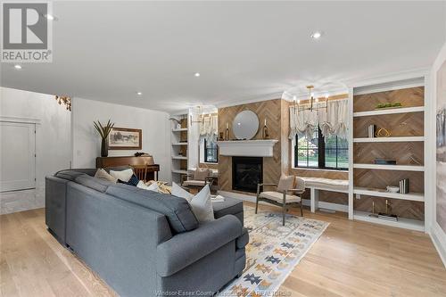 1300 Tanglewood, Lasalle, ON - Indoor Photo Showing Living Room With Fireplace