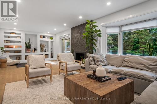 20 Ladyshot Crescent, Toronto, ON - Indoor Photo Showing Living Room With Fireplace