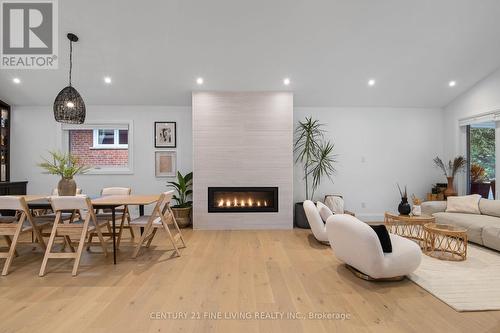 20 Ladyshot Crescent, Toronto, ON - Indoor With Fireplace