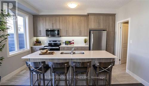 195 - 177 Edgevalley Road, London, ON - Indoor Photo Showing Kitchen With Double Sink