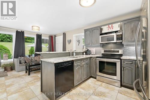 1357 Hetherington Drive, Peterborough (Northcrest), ON - Indoor Photo Showing Kitchen With Double Sink