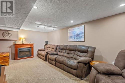 1055 Osgoode Drive E, London, ON - Indoor Photo Showing Living Room With Fireplace