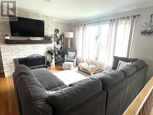 25 Thomas Street, Grand Falls-Windsor, NL - Indoor Photo Showing Living Room With Fireplace