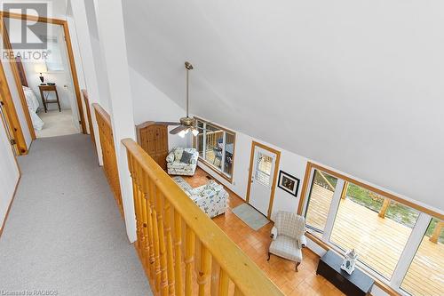 Balcony walkway overlooks the Great Room and leads to 3 bedrooms. - 139 Ivy Drive, Georgian Bluffs, ON - Indoor Photo Showing Other Room