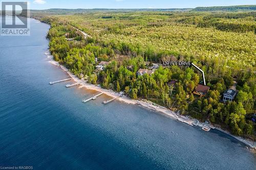 Deep blue waterfront area options for safe boat docking. - 139 Ivy Drive, Georgian Bluffs, ON - Outdoor With Body Of Water With View