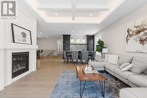 1584 Jasperson Drive, Kingsville, ON - Indoor Photo Showing Living Room With Fireplace