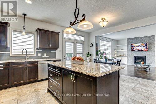 1921 Ballymote Avenue S, London, ON - Indoor Photo Showing Kitchen With Fireplace With Upgraded Kitchen