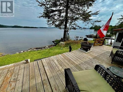 Ranger Lk, Snow Township, ON - Outdoor With Body Of Water With Deck Patio Veranda With View