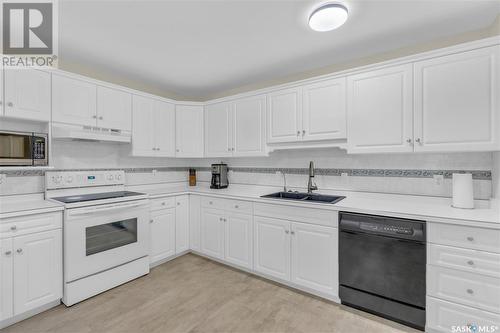 109 2244 Smith Street, Regina, SK - Indoor Photo Showing Kitchen With Double Sink