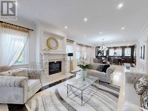 54 Maryvale Crescent, Richmond Hill, ON - Indoor Photo Showing Living Room With Fireplace