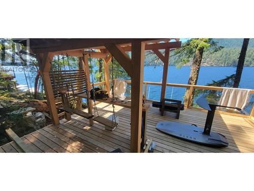 8444 West Sakinaw Lakeshore Way, Pender Harbour, BC - Outdoor With Body Of Water With Deck Patio Veranda