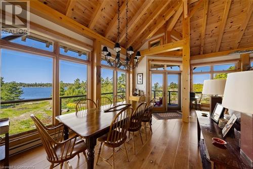 65 B321 Pt. Frying Pan Island, Parry Sound, ON - Indoor Photo Showing Dining Room