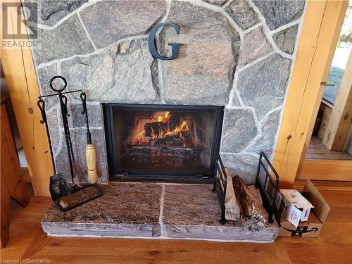 65 B321 Pt. Frying Pan Island, Parry Sound, ON - Indoor With Fireplace