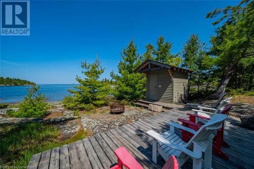 65 B321 Pt. Frying Pan Island, Parry Sound, ON - Outdoor With Body Of Water With Deck Patio Veranda