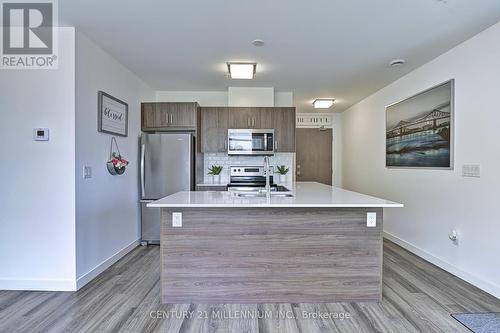 308 - 455 Charlton Avenue E, Hamilton, ON - Indoor Photo Showing Kitchen With Stainless Steel Kitchen