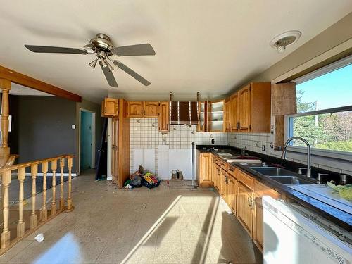 Cuisine - 42 Route 132 O., Sainte-Anne-De-La-Pocatière, QC - Indoor Photo Showing Kitchen With Double Sink