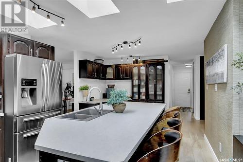 3113 Grant Road, Regina, SK - Indoor Photo Showing Kitchen With Double Sink