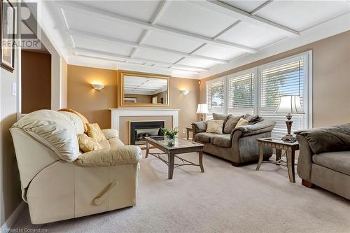 56 Skyland Drive, Hamilton, ON - Indoor Photo Showing Living Room With Fireplace