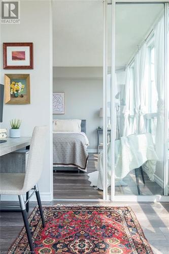 Looking into the main bedroom via the office/den, with sitting nook. - 4450 Tucana Court Unit# 1010, Mississauga, ON - Indoor