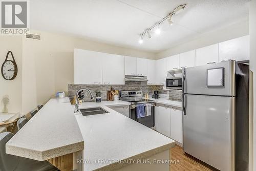 201 - 2030 Cleaver Avenue, Burlington, ON - Indoor Photo Showing Kitchen With Double Sink